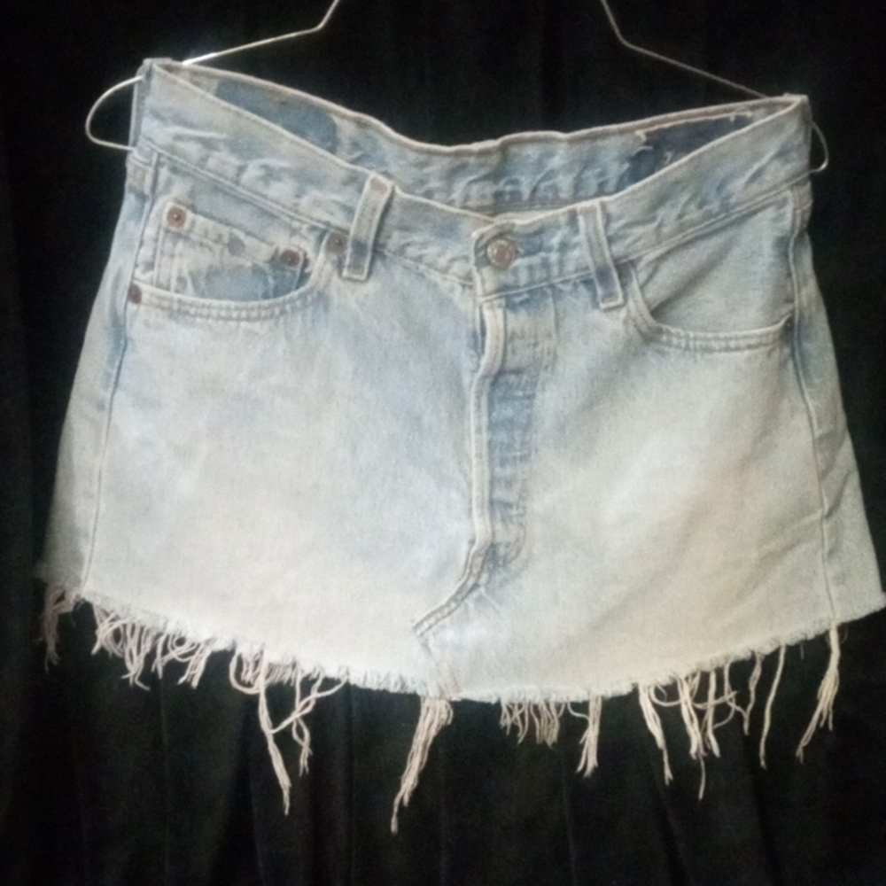 Carmar Light Blue Denim Mini Skirt
